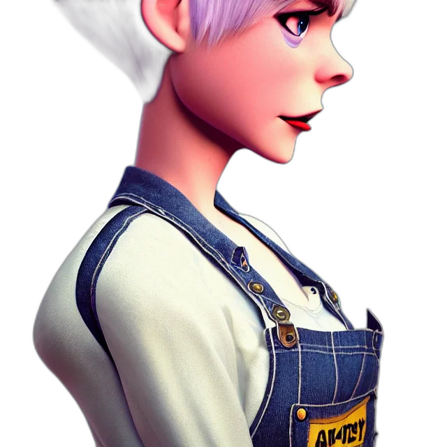 staff, face, robot, dress, 3d render, photorealistic, concept art, cartoon transparent PNG cut-out
