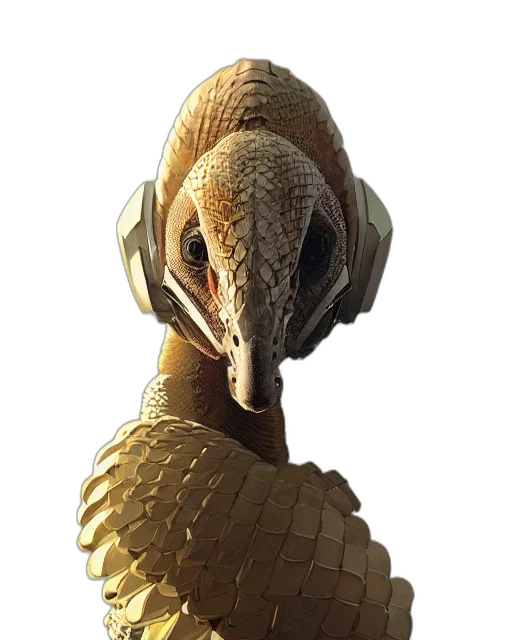 animal, creature, dragon, staff, 3d render, concept art, photorealistic, pixel art transparent PNG cut-out
