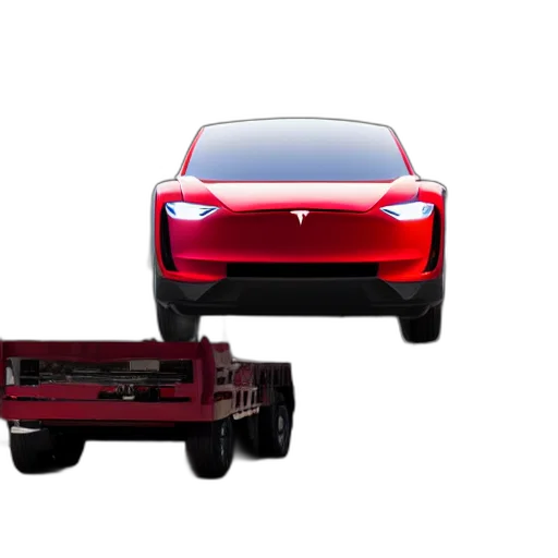 car, robot, 3d render, concept art, tesla, hover, truck transparent PNG cut-out