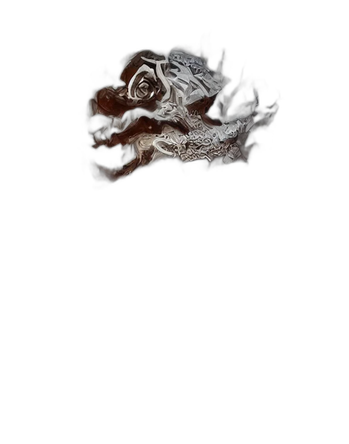dragon, hair, crown, mask transparent PNG cut-out