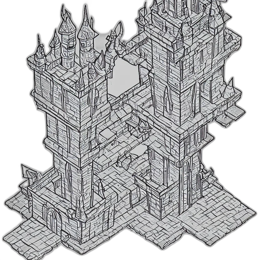 building, crown, dragon, furniture, concept art, pixel art, 3d render, fantasy art transparent PNG cut-out