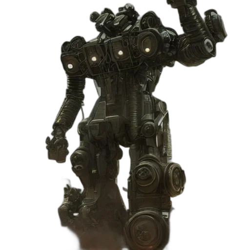 robot, weapon, staff, creature transparent PNG cut-out
