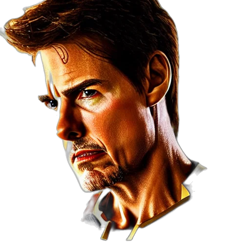 face, photorealistic, comic book art, cartoon transparent PNG cut-out