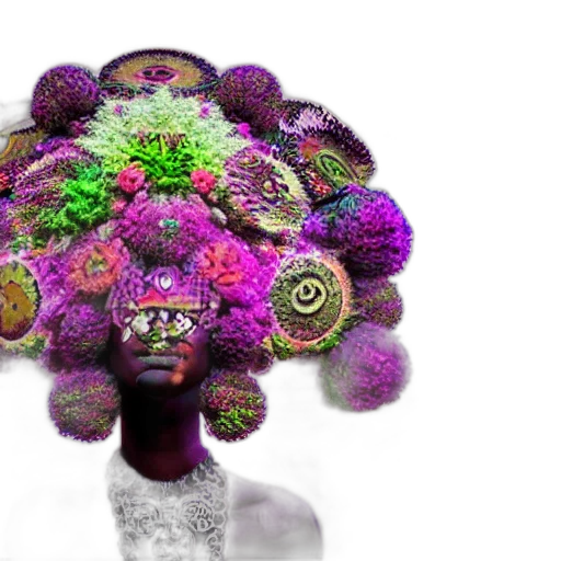 crown, flower, jewelry, mask, photorealistic, 3d render, concept art, fantasy art transparent PNG cut-out