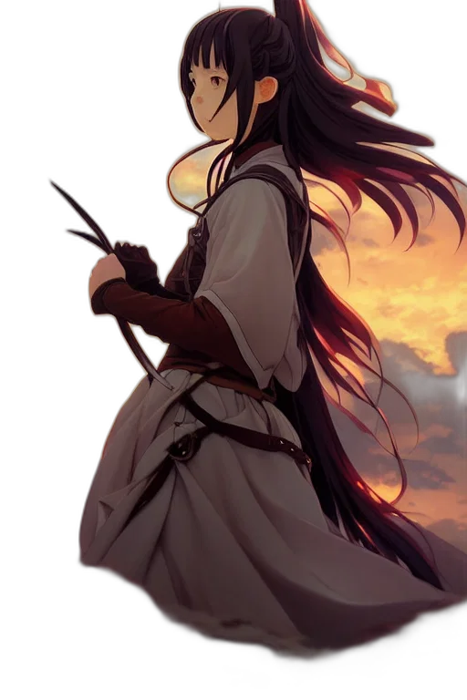 staff, sword, weapon, dress transparent PNG cut-out