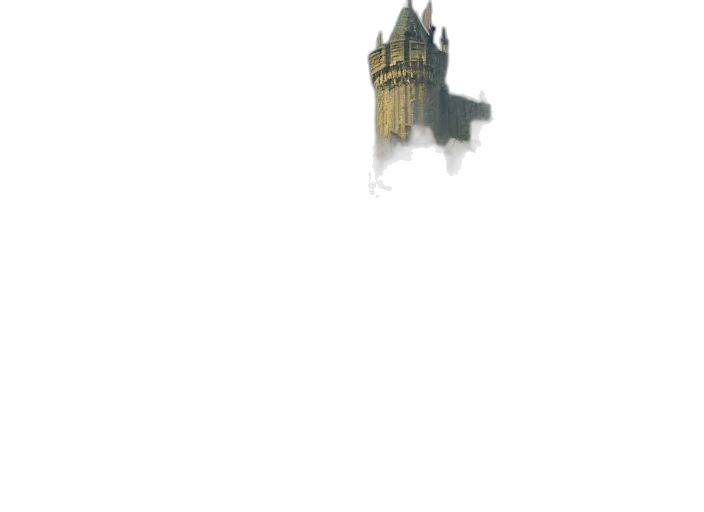 building, crown, dragon, staff transparent PNG cut-out
