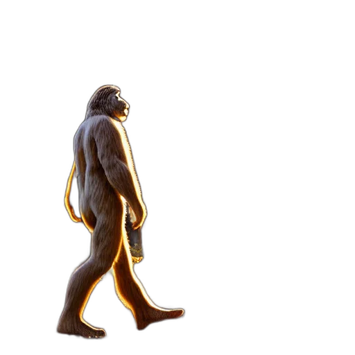 creature, animal, robot, concept art, 3d render, photorealistic, pixel art, bigfoot transparent PNG cut-out