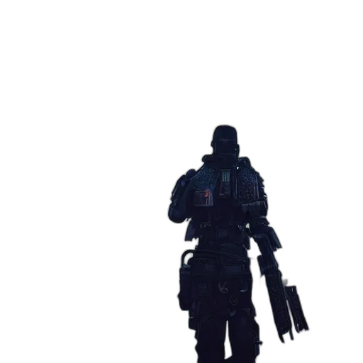 weapon, robot, staff, jacket, concept art, pixel art, 3d render, cyberpunk transparent PNG cut-out
