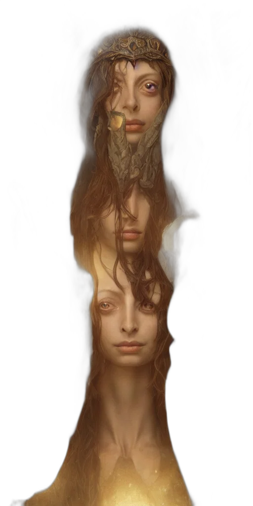 hair, face, crown, mask transparent PNG cut-out