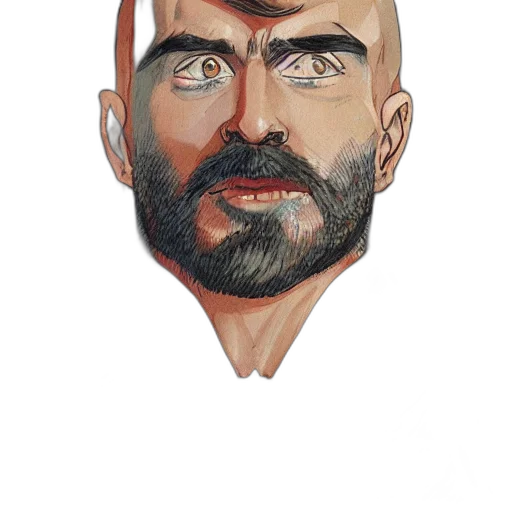 face, mask, staff, comic book art, concept art, photorealistic, fantasy art, portrait transparent PNG cut-out
