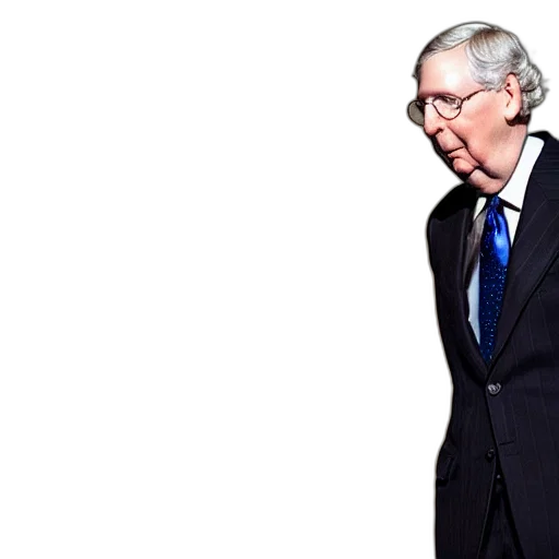 mitch, mcconnell, face, coming transparent PNG cut-out