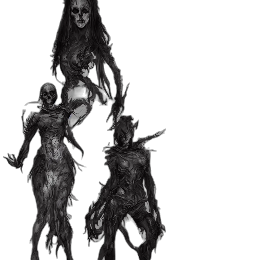 creature, mask, staff, concept art transparent PNG cut-out