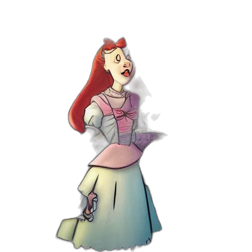 dress, staff, concept art, cartoon transparent PNG cut-out