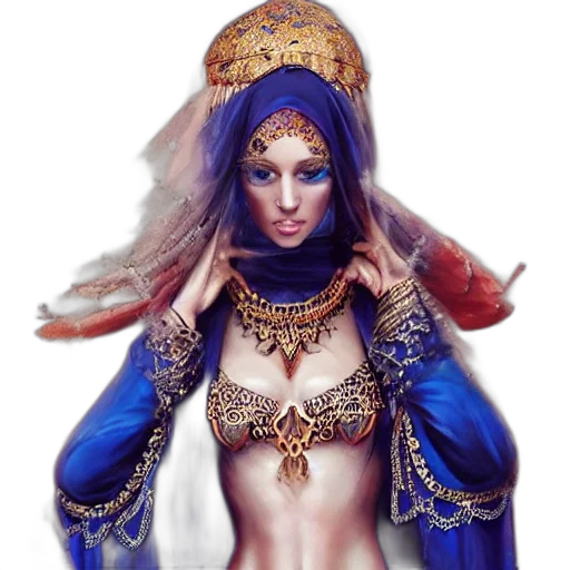 jewelry, crown, dress, mask, fantasy art, concept art, photorealistic, comic book art transparent PNG cut-out