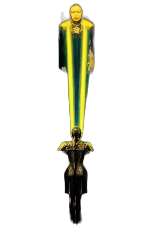staff, sword, weapon, umbrella, 3d render, concept art, green, way transparent PNG cut-out