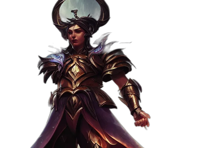 fantasy art, concept art, dark, amazing, portrait, archangel, micheal, league transparent PNG cut-out