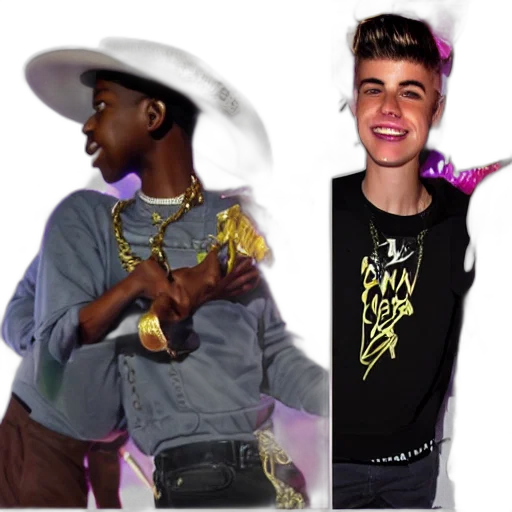 hat, lil, nas, kissing transparent PNG cut-out