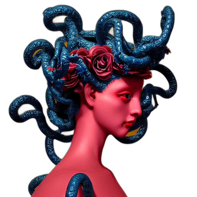 creature, crown, hair, mask transparent PNG cut-out