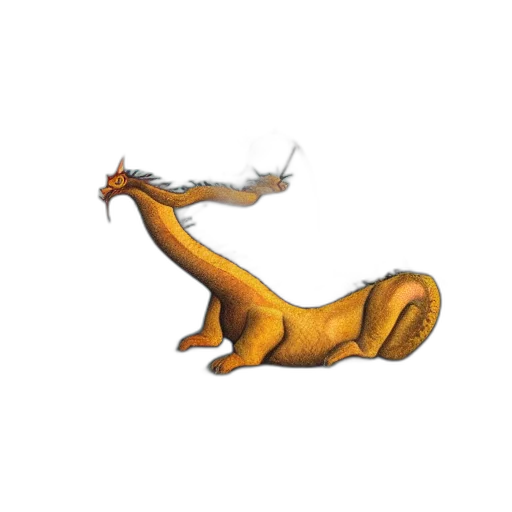 dragon, creature, animal, staff, concept art, fantasy art, pixel art, watercolor transparent PNG cut-out
