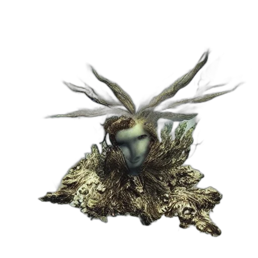 creature, dragon, mask, animal, concept art, fantasy art, 3d render, pixel art transparent PNG cut-out