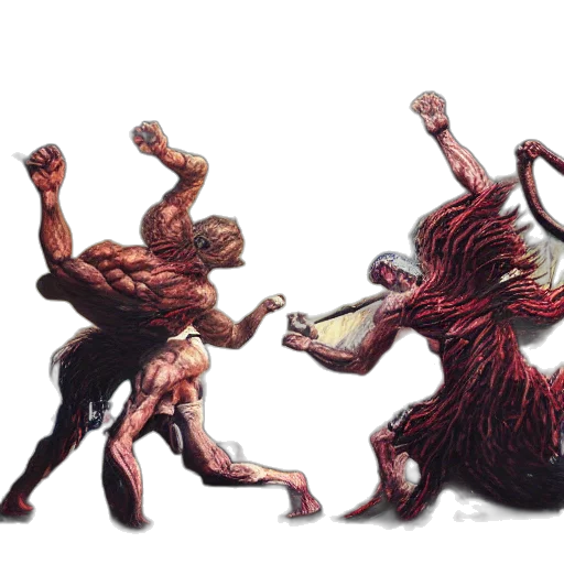 creature, hair, concept art, comic book art transparent PNG cut-out