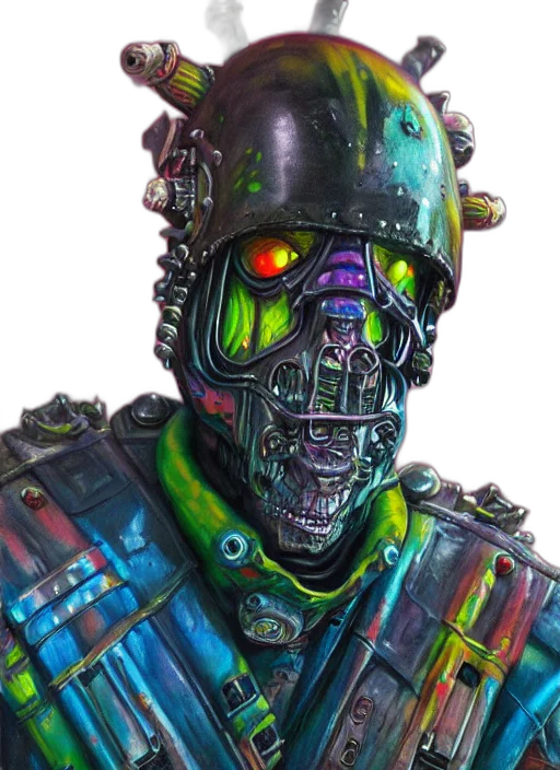 robot, face, mask, cyberpunk transparent PNG cut-out