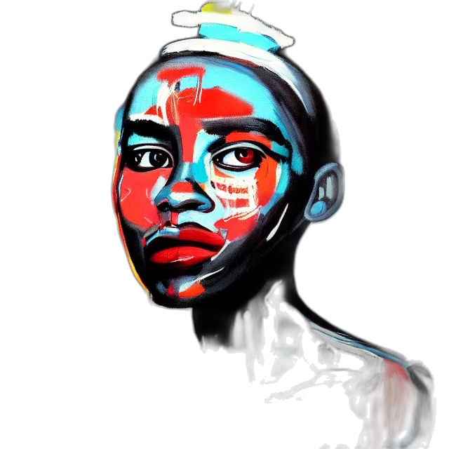 face, mask, crown, creature, photorealistic, concept art, watercolor, comic book art transparent PNG cut-out