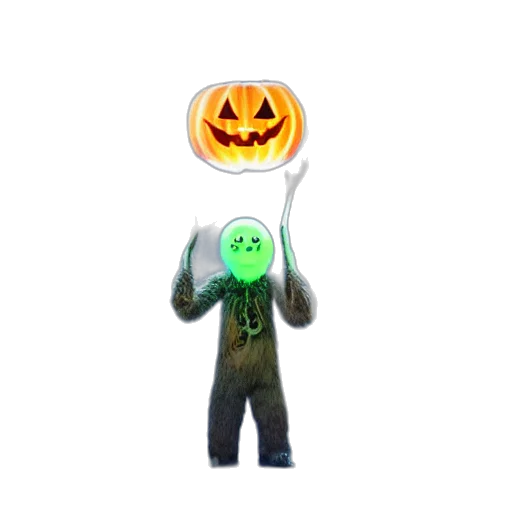 mask, creature, staff, robot, concept art, pixel art, 3d render, green transparent PNG cut-out