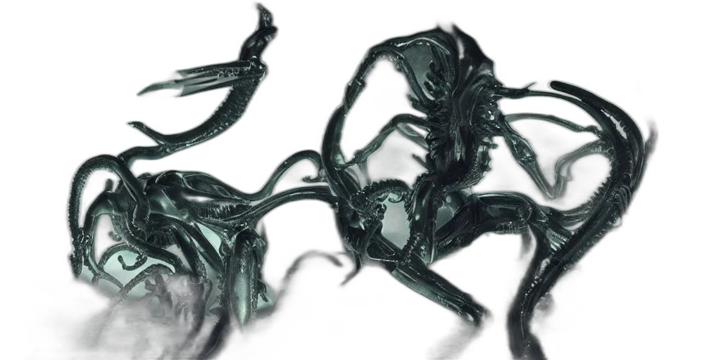 dragon, creature, hair, mask transparent PNG cut-out