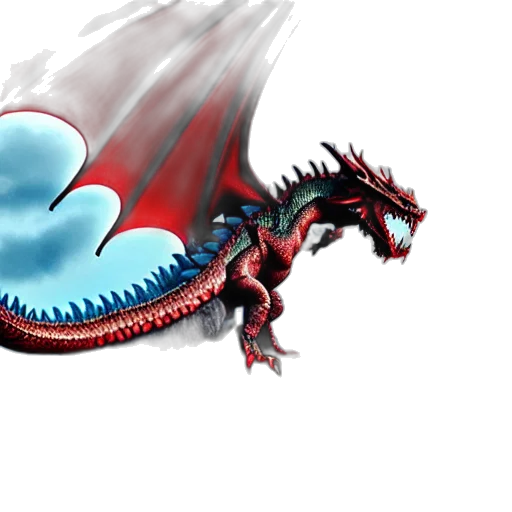 dragon, fantasy art, concept art, pixel art transparent PNG cut-out