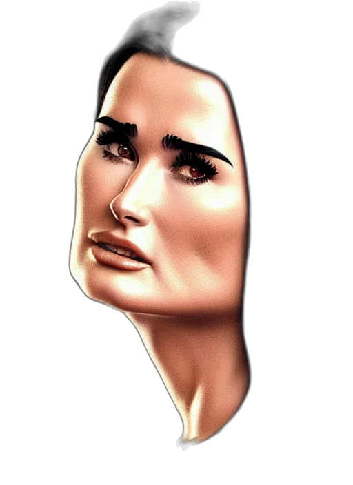 face, mask, jewelry, hair transparent PNG cut-out