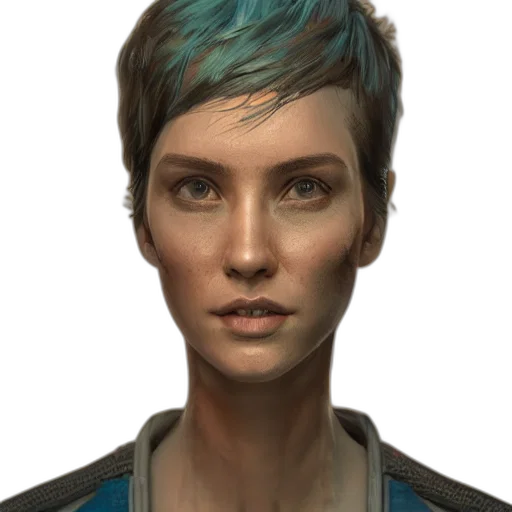 face, staff, robot, jacket, concept art, photorealistic, cyberpunk, fantasy art transparent PNG cut-out