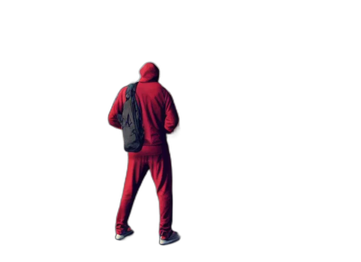 jacket, staff, creature, robot, concept art, pixel art, 3d render, photorealistic transparent PNG cut-out