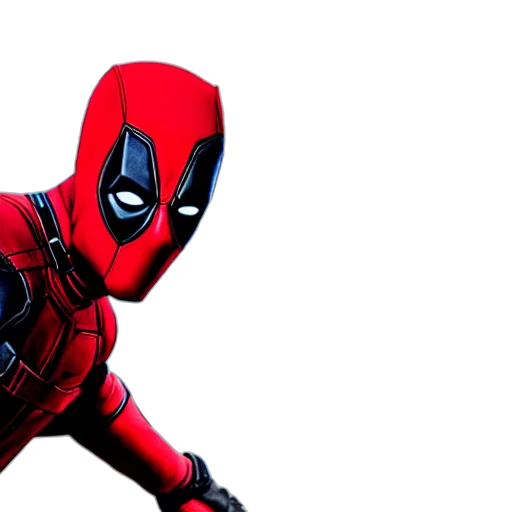 comic book art, concept art, 3d render, deadpool transparent PNG cut-out