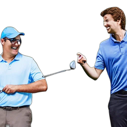 staff, man, golfing, pointing, bird, who, stole, ball transparent PNG cut-out