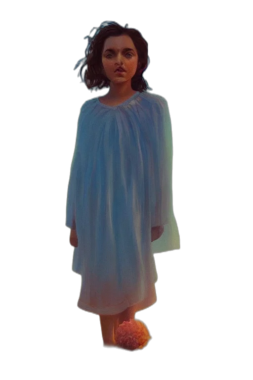 dress, creature, jacket, staff, vaporwave, concept art, 3d render, photorealistic transparent PNG cut-out