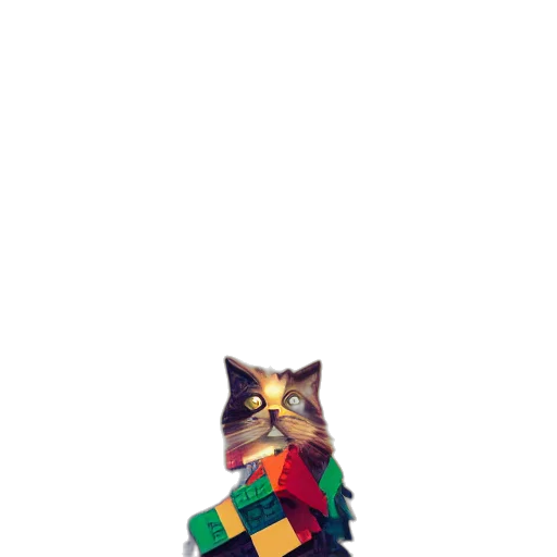 animal, robot, umbrella, hat, pixel art, 3d render, concept art, photorealistic transparent PNG cut-out
