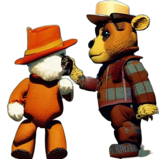 hat, jacket, animal, 3d render transparent PNG cut-out