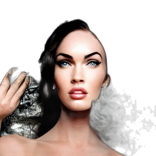 face, jewelry, photorealistic, 3d render, concept art, fantasy art, megan, fox transparent PNG cut-out