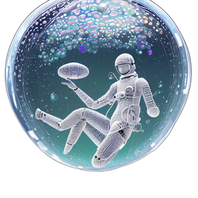 robot, concept art, pixel art, vaporwave transparent PNG cut-out