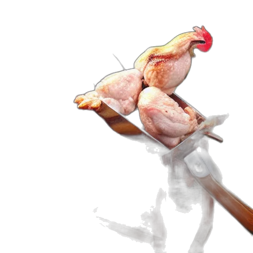 food, animal, weapon, staff, photorealistic, 3d render, concept art, watercolor transparent PNG cut-out