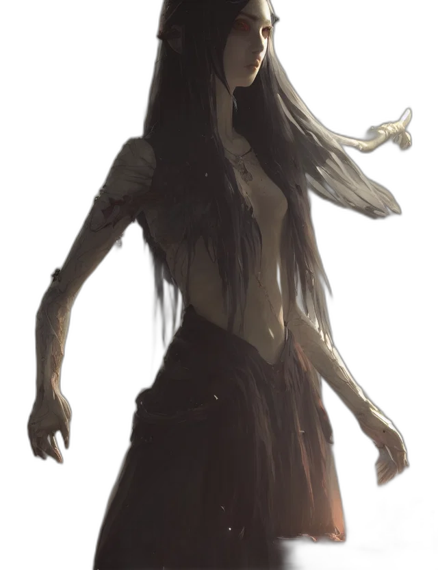 creature, dress, mask, staff, concept art, fantasy art, cyberpunk, comic book art transparent PNG cut-out