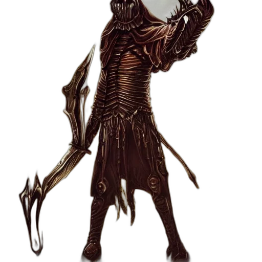 staff, creature, sword, weapon, concept art, fantasy art, comic book art, pixel art transparent PNG cut-out