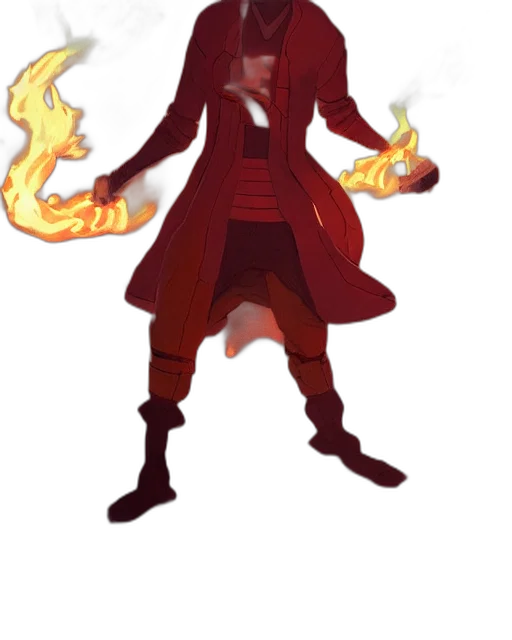 staff, jacket, mask, dragon, concept art, fantasy art, pixel art, comic book art transparent PNG cut-out
