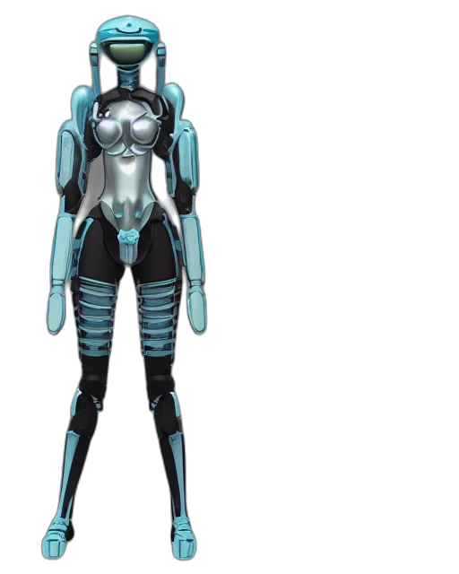 robot, concept art, 3d render, comic book art transparent PNG cut-out