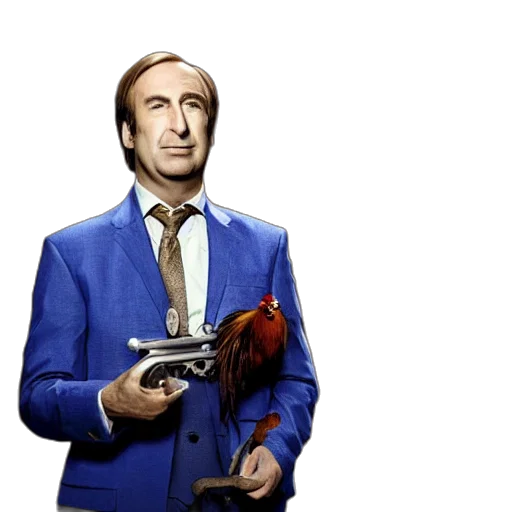 staff, animal, weapon, jacket, concept art, saul, goodman, rooster transparent PNG cut-out