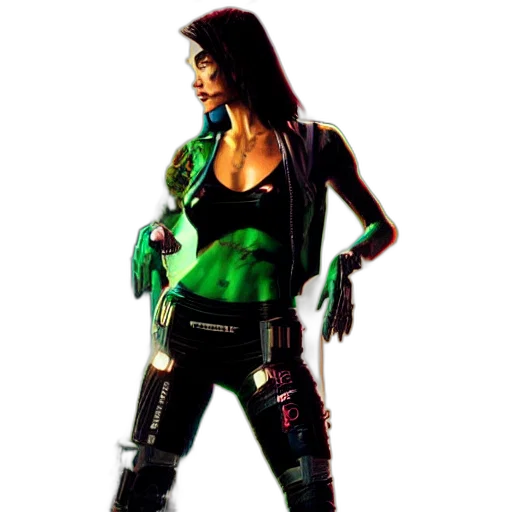 jacket, concept art, cyberpunk, comic book art, photorealistic, neon lights, outer space, green transparent PNG cut-out