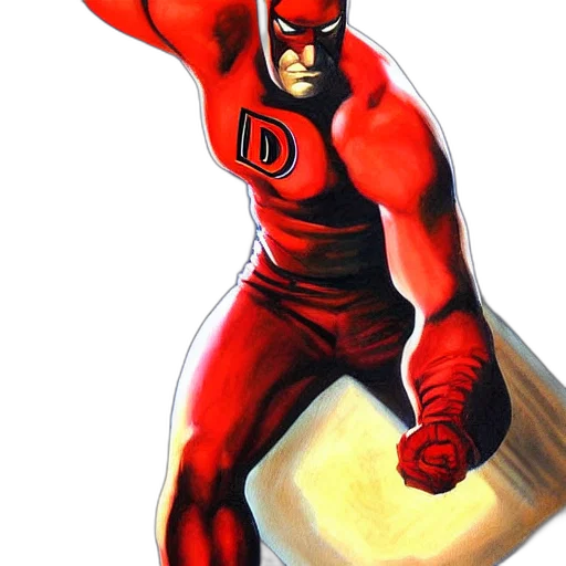 comic book art, concept art, 3d render, daredevil, painting, julie, bell transparent PNG cut-out