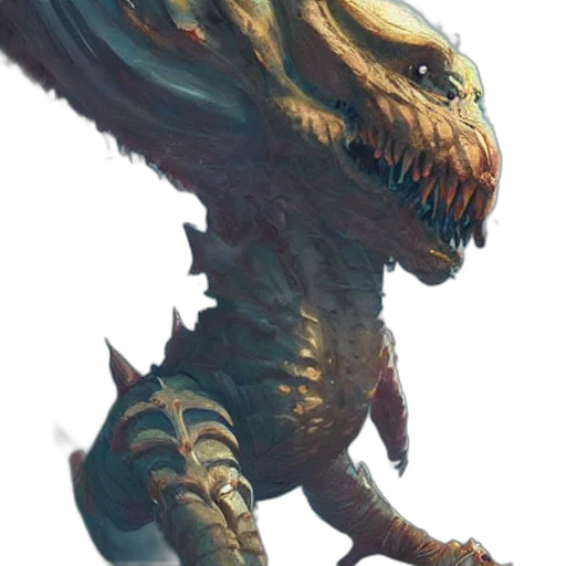 dragon, creature, staff, animal, concept art, fantasy art, photorealistic, 3d render transparent PNG cut-out