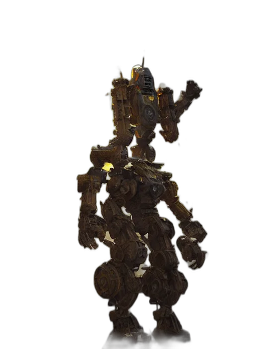 robot, staff, weapon, creature transparent PNG cut-out